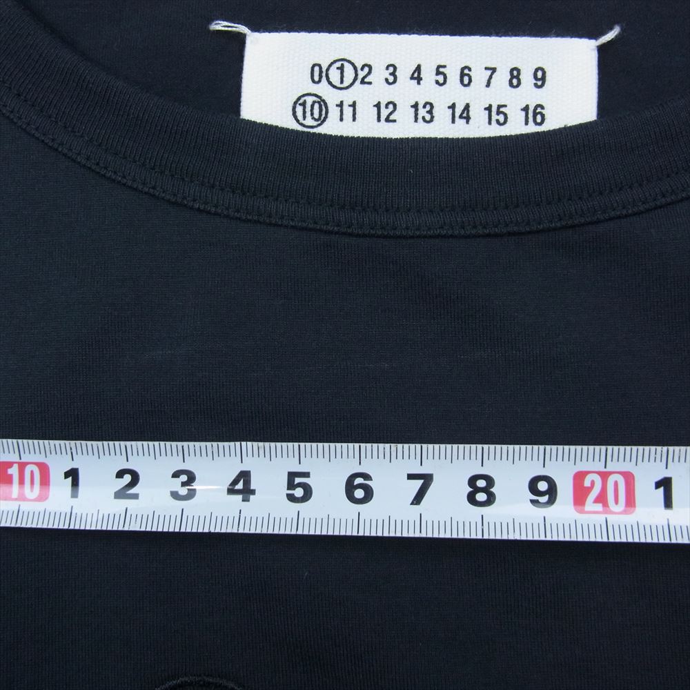 MAISON MARGIELA メゾンマルジェラ 23SS S50GC0684 カレンダーロゴ刺繍 クルーネック 半袖 Tシャツ ダークネイビー系 XL【新古品】【未使用】【中古】