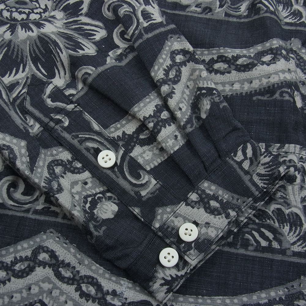 VISVIM ビズビム 22SS 0122105011013 TUNIC P.O. WILDFLOWER P.W. チュニック プルオーバー 長袖 シャツ ブラック系 2【極上美品】【中古】