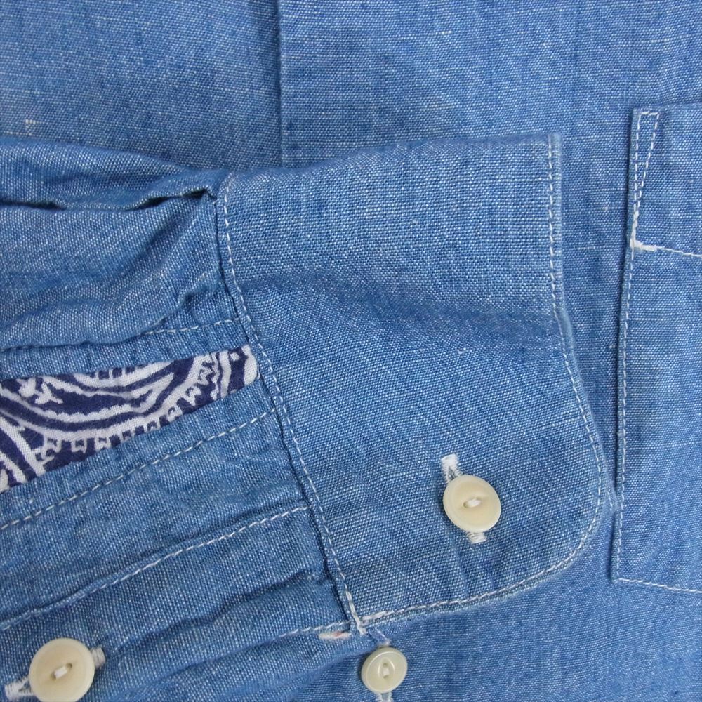 VISVIM ビズビム 19SS 0119105011005 ALBACORE JUMBOSHIRT L/S シャンブレー ペイズリー 長袖 シャツ ブルー系 1【中古】