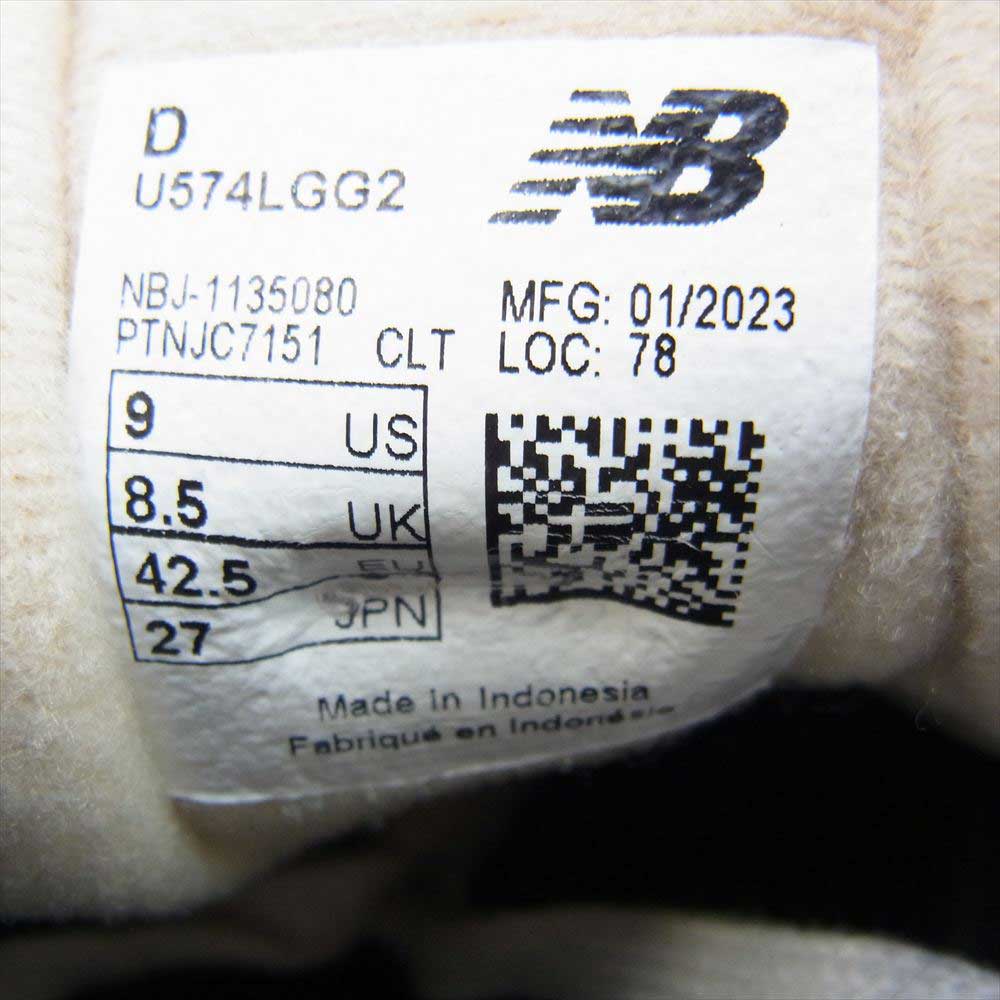 NEW BALANCE ニューバランス U574LGG2 スエード スニーカー グレー系 US9【中古】