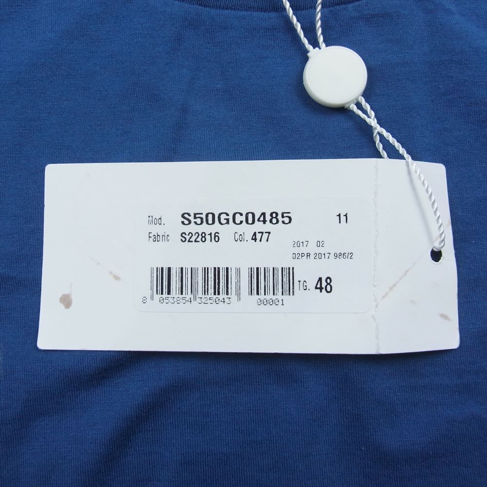 MAISON MARGIELA メゾンマルジェラ 17AW S50GC0485 S22816 10ライン ナンバリング プリント クルーネック 半袖 Tシャツ ネイビー系 48【新古品】【未使用】【中古】