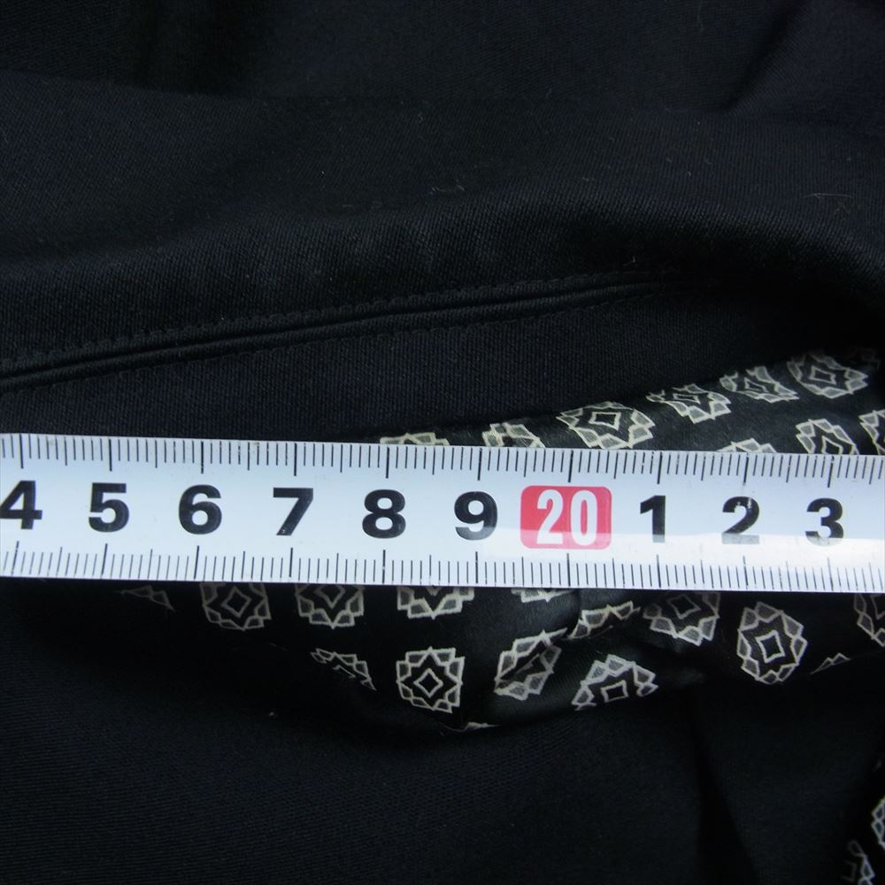 NUMBER(N)INE ナンバーナイン 04SS DREAM期 ドリーム期 裏地小紋柄 フリンジ加工 テーラード ジャケット ブラック系 2【美品】【中古】