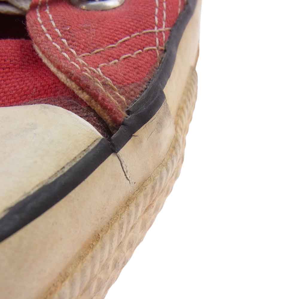 CONVERSE コンバース ヴィンテージ 70s 80s オールスター キャンバスハイ スニーカー レッド系 9.5【中古】