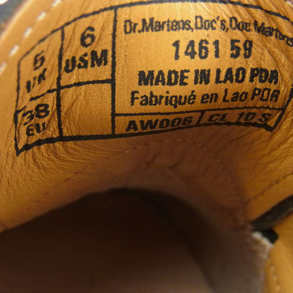 Dr.Martens ドクターマーチン 146159 3EYE GIBSON SHOES 3ホール ブーツ シューズ ブラック系 EU38【中古】