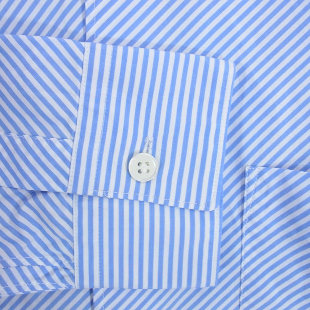 COMME des GARCONS コムデギャルソン SHIRT シャツ CDGS2HS FOREVER フォーエバー ランダムボーダー 長袖 シャツ ホワイト系 ブルー系 XS【中古】