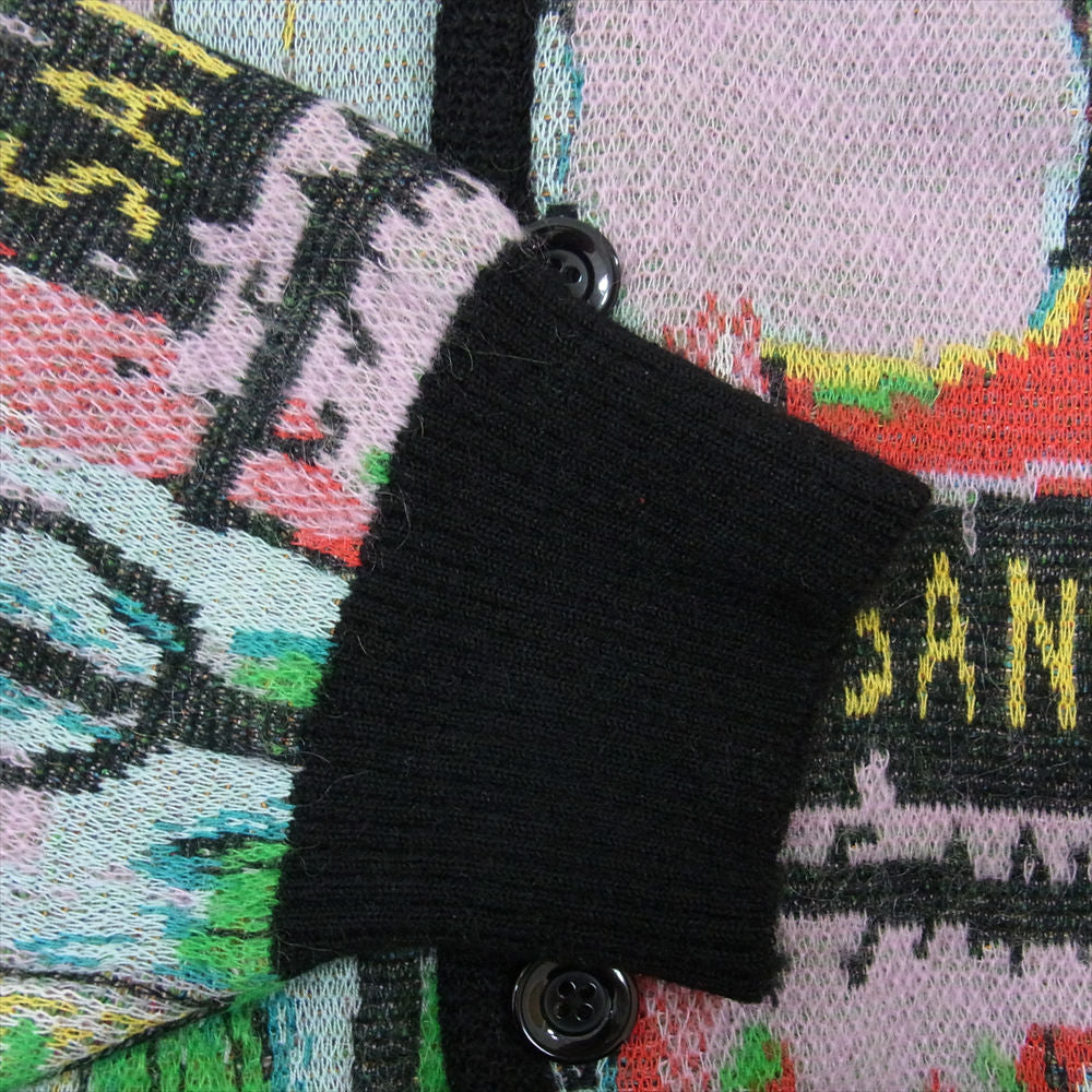 WACKO MARIA ワコマリア 22AW BASQUIAT-WM-KN06 JEAN-MICHEL BASQUIAT CARDIGAN TYPE-3 バスキア モヘア カーディガン L マルチカラー系 L【極上美品】【中古】