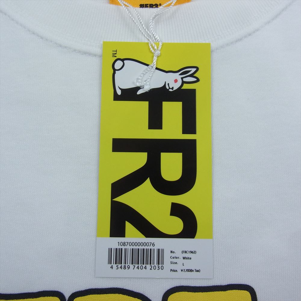 エフアールツー WHERE RABBITS プリント 半袖 Tシャツ ホワイト系 L【新古品】【未使用】【中古】