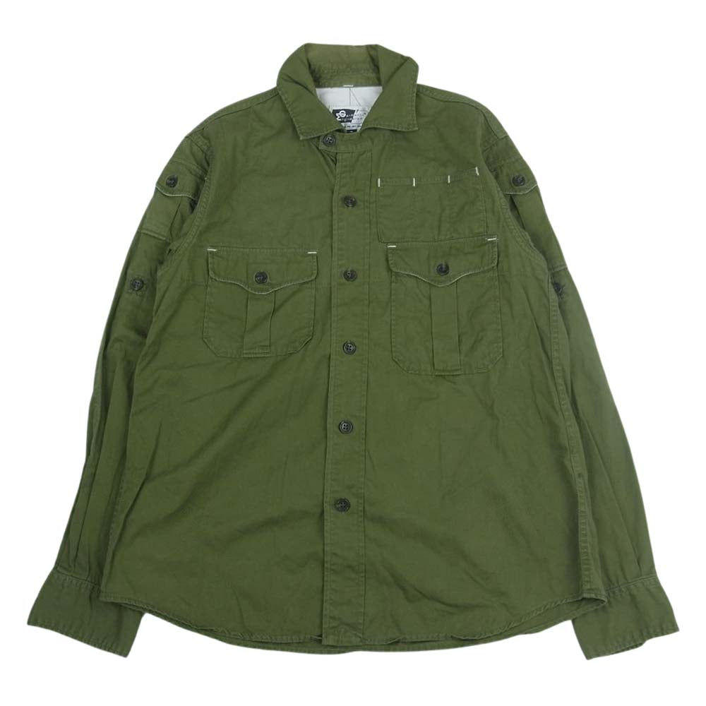 美品◎エンジニアドガーメンツミリタリーシャツ　カーキ Engineered Garments エンジニアードガーメンツ ミリタリー シャツ