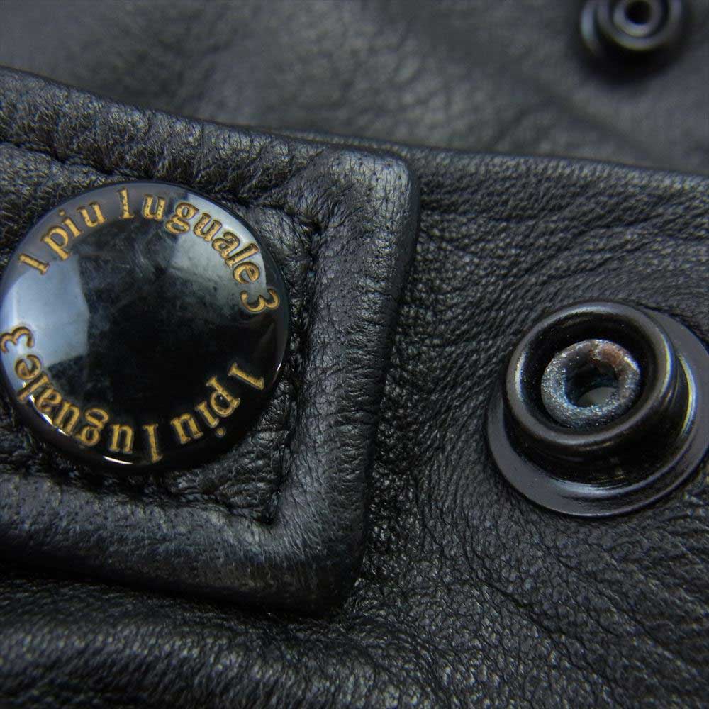 1piu1uguale3 ウノピュウノウグァーレトレ MRB337-LAB028 × ROCKY MOUNTAIN ロッキーマウンテン ボア レザー ダウン ジャケット ブラック系 IV(4)【美品】【中古】