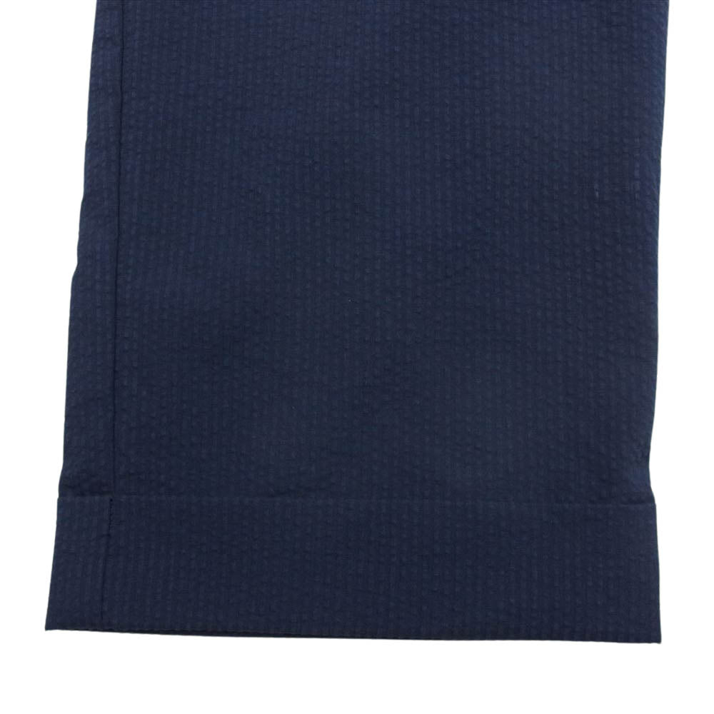 uniform experiment ユニフォームエクスペリメント 20SS UE-200005 COOLMAX STRETCH SEERSUCKER DOUBLE CUFF CROPPED PANTS クールマックス ストレッチパンツ ネイビー系 4【美品】【中古】