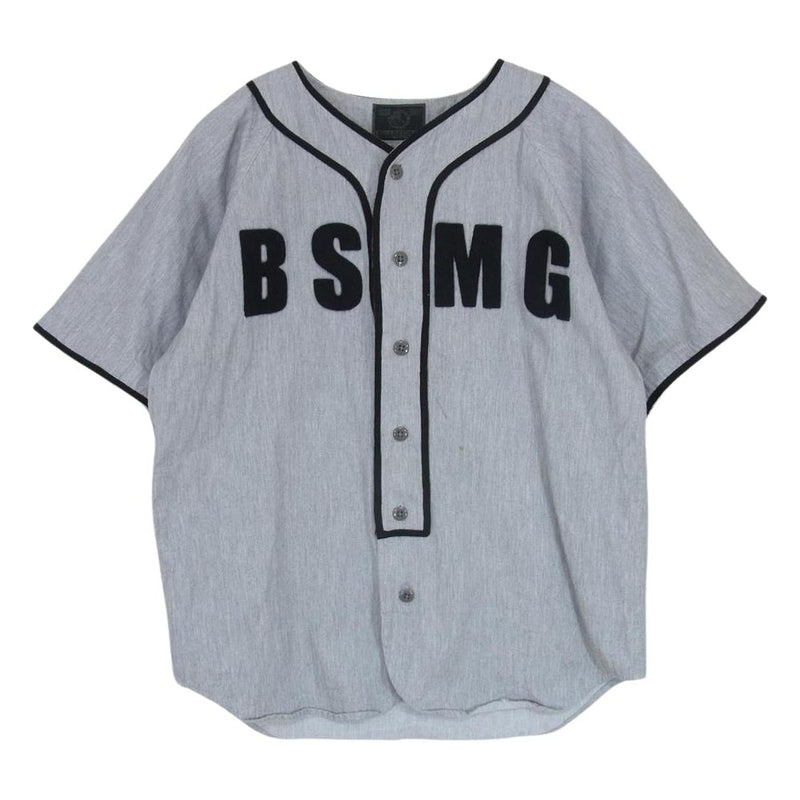 ベイサイドモーターギア BSMG-18-SS-09 BASEBALL SHIRTS ベースボール シャツ 半袖 グレー系 S【中古】