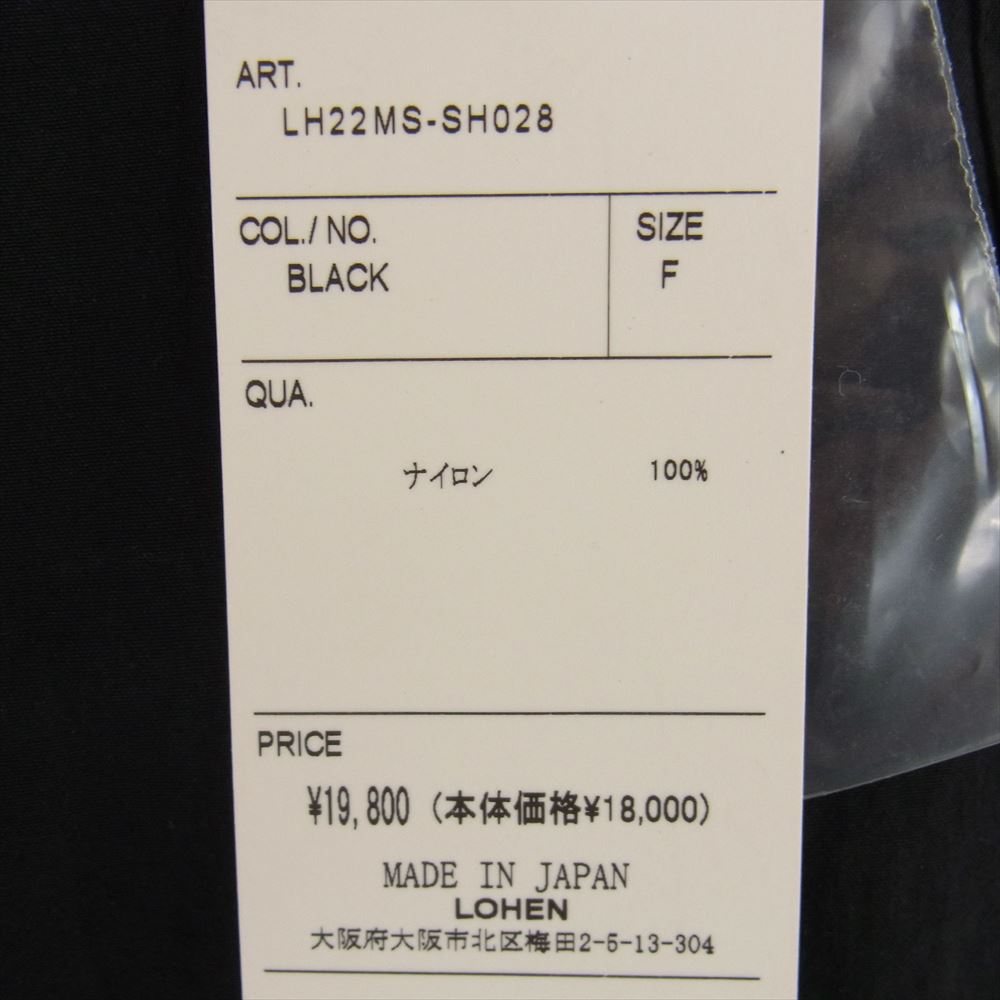 ローヘン LH22MS-SH028 2022年復刻モデル スリーブレス オープンカラー シャツ ベスト ブラック系 F【新古品】【未使用】【中古】