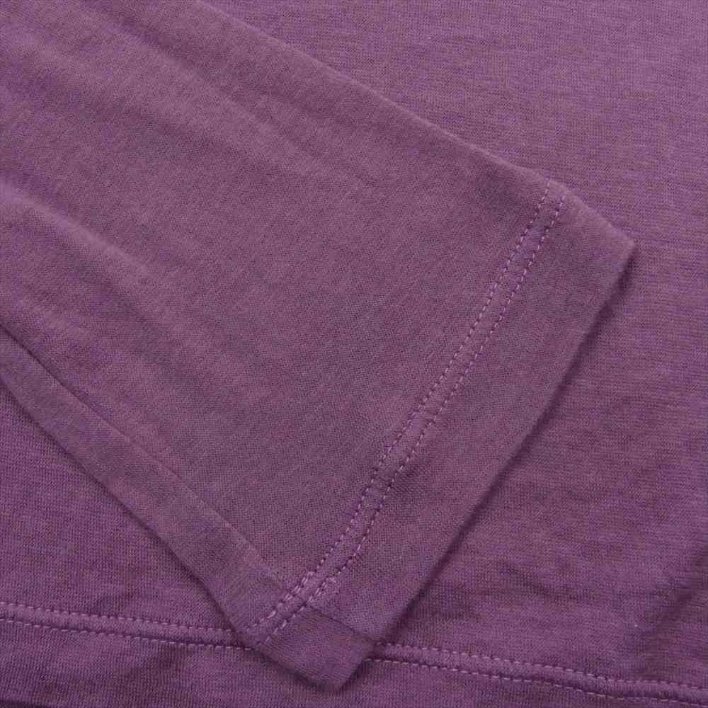ISSEY MIYAKE イッセイミヤケ MI144JK222 me ミー アンゴラ混 コットン タートルネック ハイネック 長袖 Tシャツ パープル系【中古】