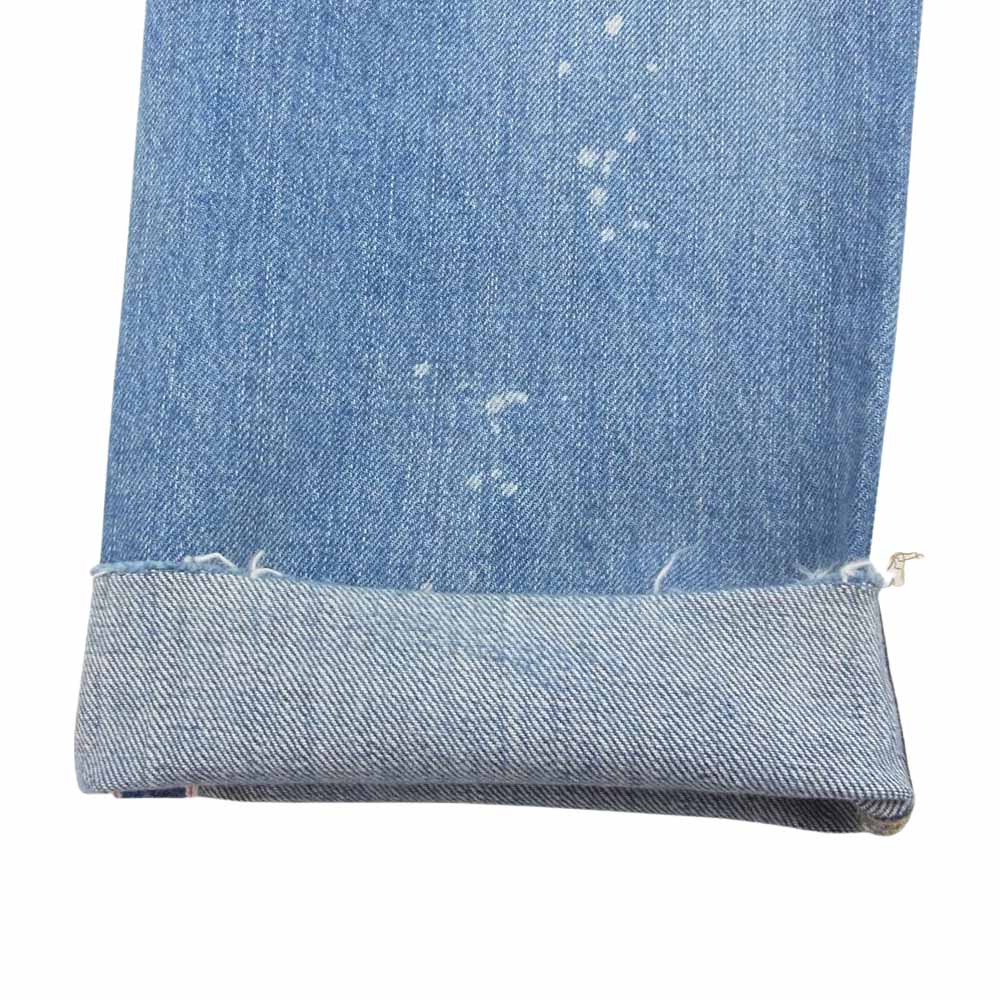 Ron Herman ロンハーマン 3520600051 Cut-off Slim Straight Denim Pants カットオフ ペンキ加工 スリム ストレート デニム パンツ インディゴブルー系 30【中古】