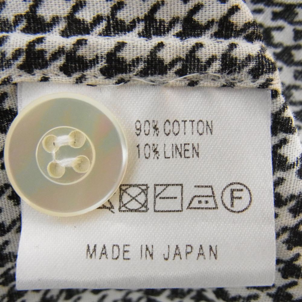 ユナイタス リネン混 オープンカラー シャツ 半袖 ブラック系 3【中古】