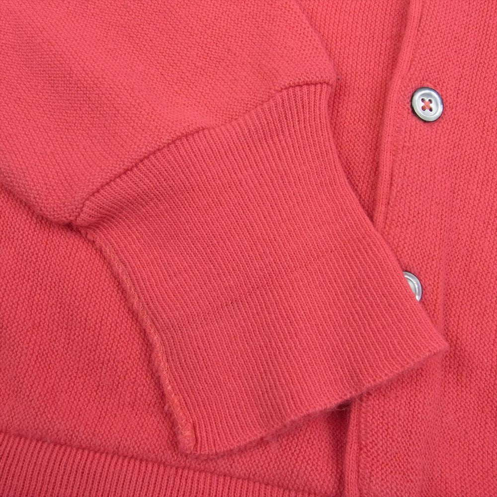 LACOSTE ラコステ 2XL XXL USA製 ワニ ロゴ パッチ カーディガン ピンク系 2X【中古】
