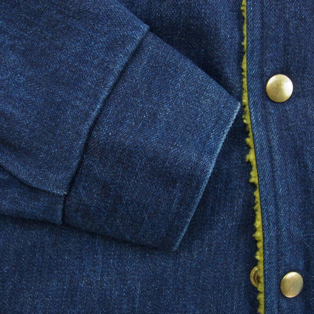 スリーフェイス SADDLE MAN JACKET DENIM サドルマン 裏ボア デニムジャケット インディゴブルー系 イエロー系 S【中古】