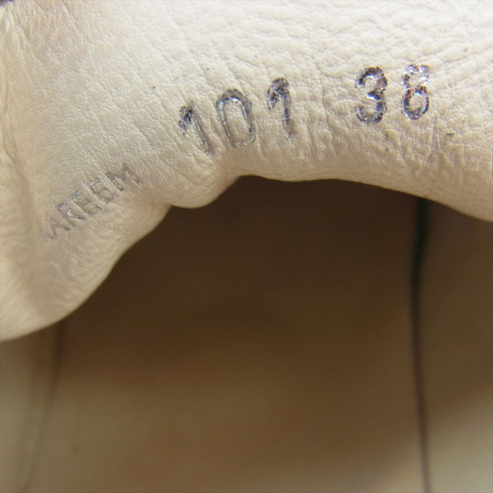 オフィチーネクリエイティブ イタリア製 レザー トゥ パンチング スニーカー オフホワイト系 38【中古】