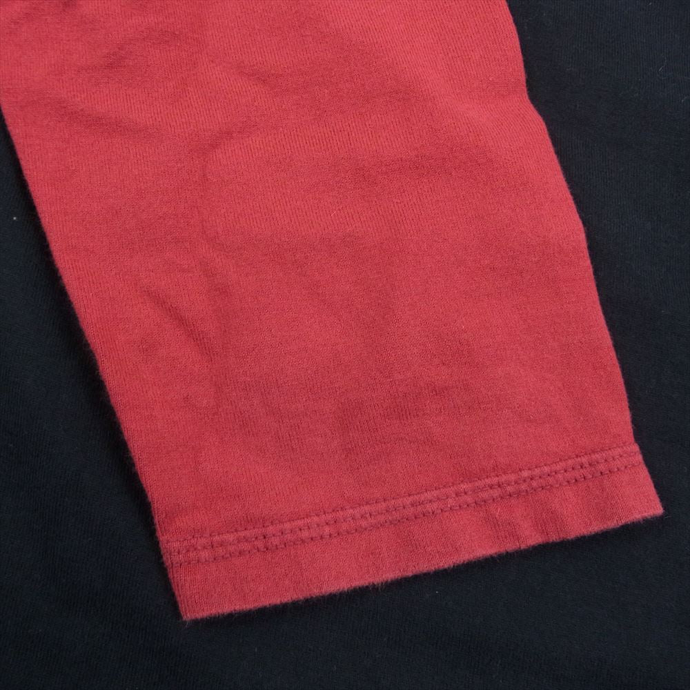 R.J.B アールジェイビー プリント ラグラン ベースボール Tシャツ カットソー ブラック系 40【中古】