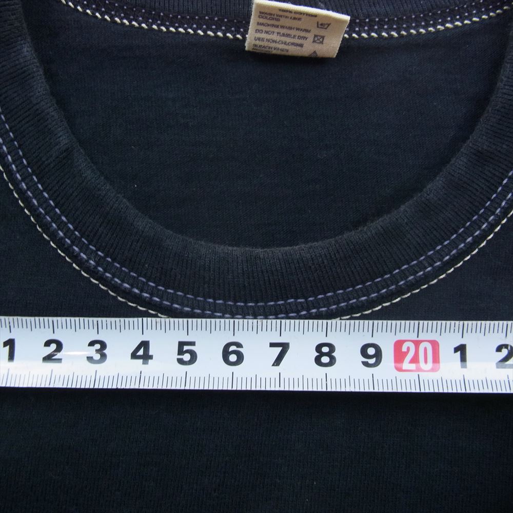 R.J.B アールジェイビー プリント Tシャツ 黒系 ネイビー系 40【中古】