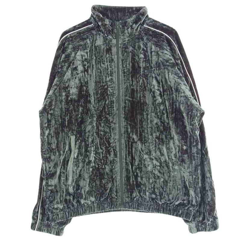 Supreme シュプリーム 23AW Crushed Velvet Track Jacket クラッシュベルベット トラック ジャケット グリーン系  M【極上美品】【中古】