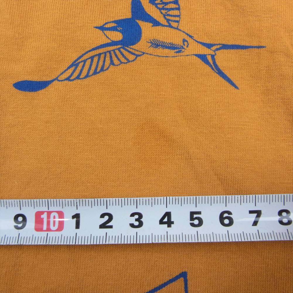 ゼア スワロー シールド ロゴプリント 半袖 クルーネック Tシャツ イエロー系 L【中古】