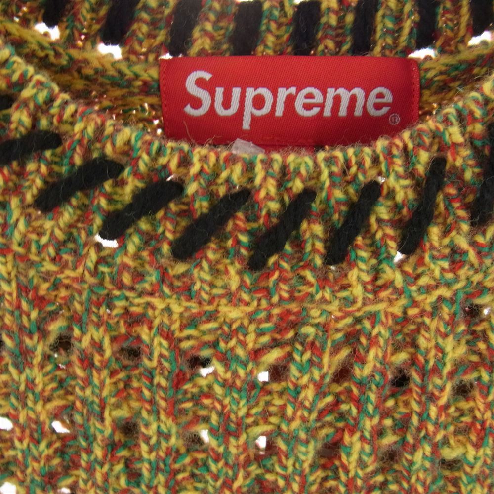 Supreme シュプリーム 23SS Quilt Stitch Sweater キルト ステッチ セーター ニット マルチカラー系 L【新古品】【未使用】【中古】