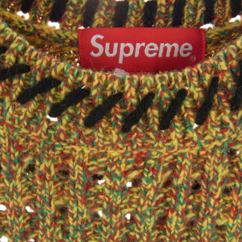 Supreme シュプリーム 23SS Quilt Stitch Sweater キルト ステッチ セーター ニット マルチカラー系  L【新古品】【未使用】【中古】