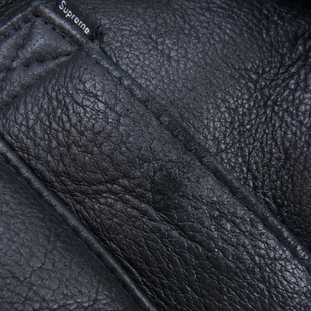 Supreme シュプリーム 16AW × Schott ショット Shearling Bomber Jacket シアリング ボンバー ジャケット ブラック系 S【中古】