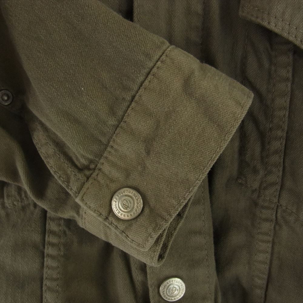 リサウンドクロージング 3RD SHIRT サードタイプ デニム 長袖 シャツ カーキ系 3【中古】