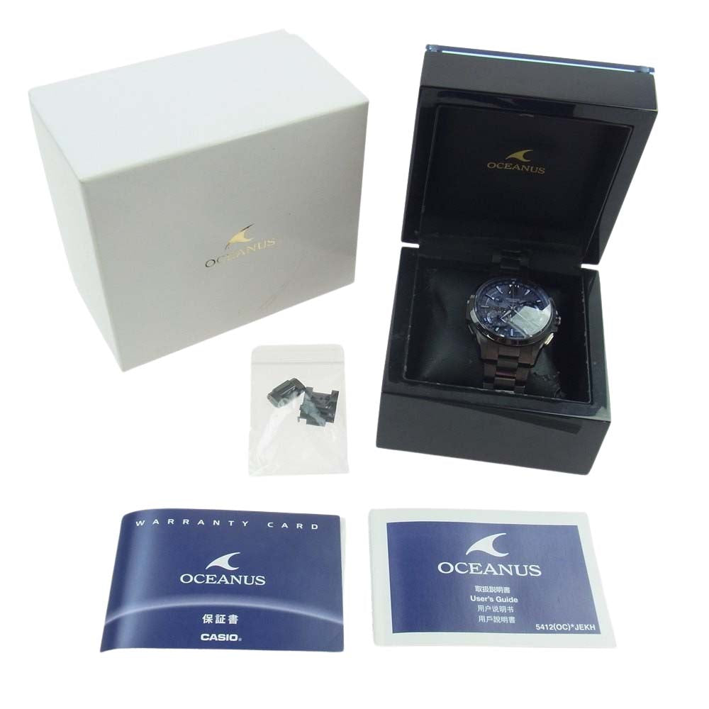 CASIO カシオ OCEANUS オシアナス 世界限定300本 OCW-G1000S-1AJR チタン GPSハイブリッドソーラー 世界限定300本 腕時計 ウォッチ ブラック系【中古】