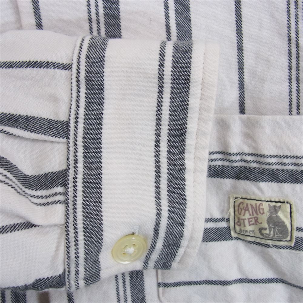 GANGSTERVILLE ギャングスタービル 17AW GSV-17-AW-28 Classic Parlor Stripe Shirts クラシック パーラー ストライプ シャツ ホワイト系 L【中古】