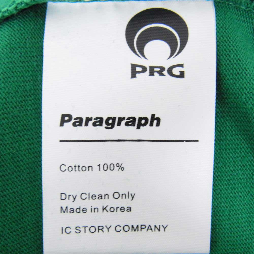 パラグラフ SMILE ARCH LOGO PRINT Tee スマイル アーチロゴ プリント Tシャツ グリーン系 サイズ表記無【極上美品】【中古】