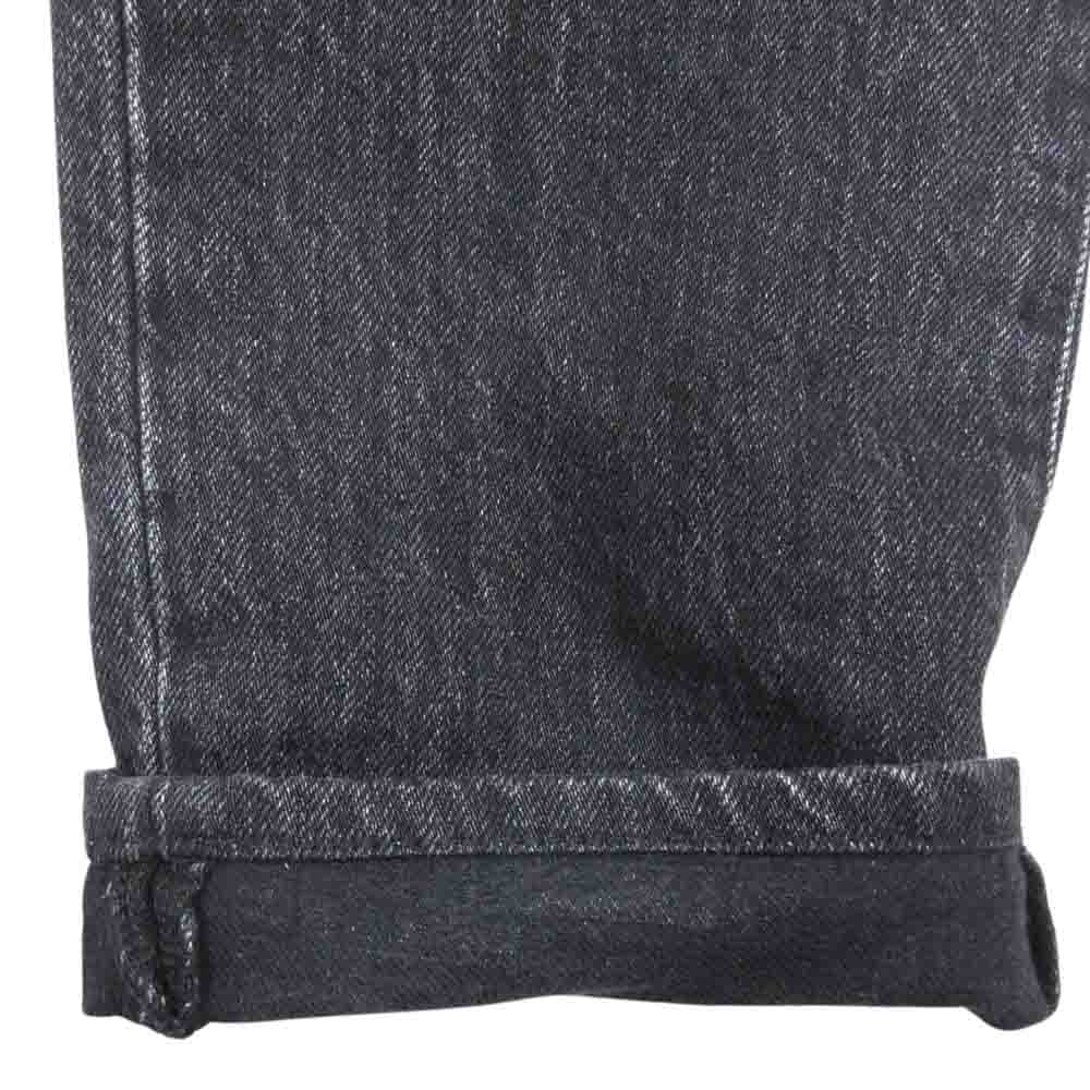 SAINT LAURENT サンローラン 527389 YA899 SKINNY-FIT JEANS IN COATED BLACK DENIM スキニーフィット ダメージ加工 デニムパンツ ジーンズ ブラック系 30【中古】
