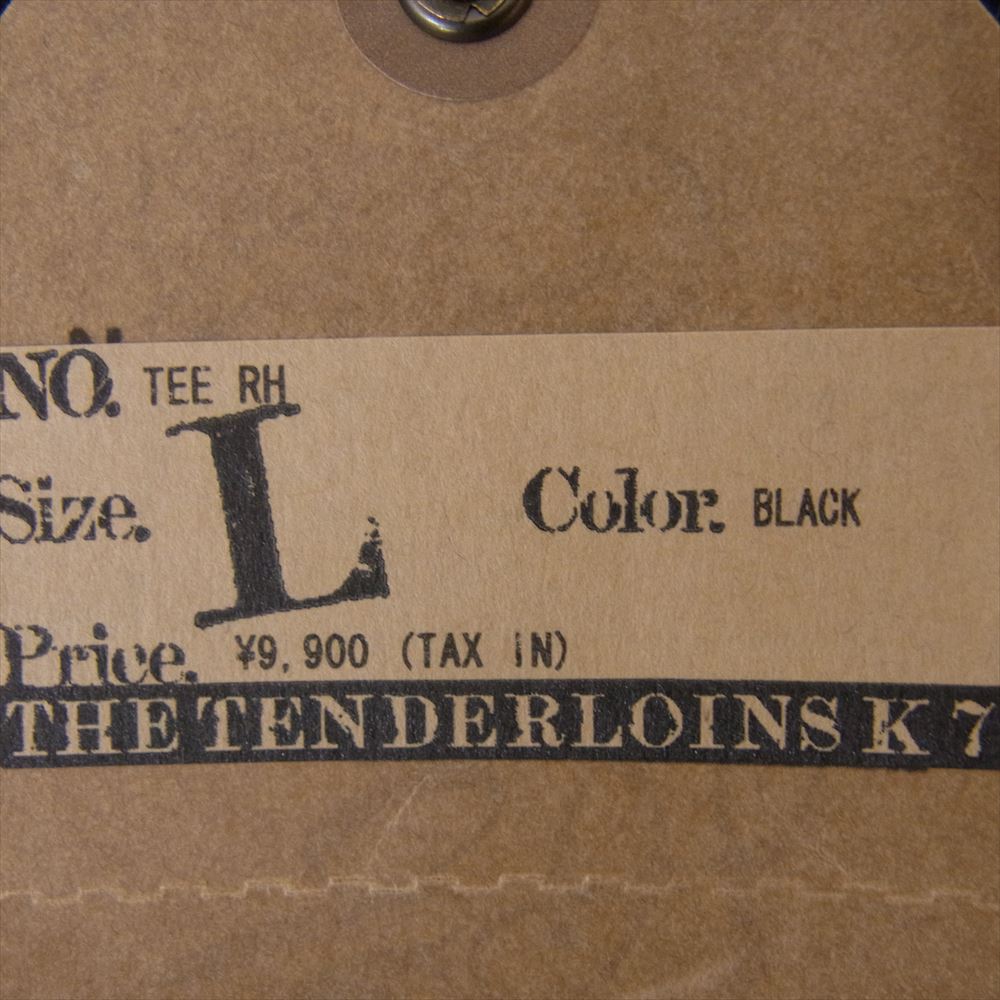 TENDERLOIN テンダーロイン TEE RH プリント ロープロゴ 半袖 Tシャツ ブラック系 L【中古】