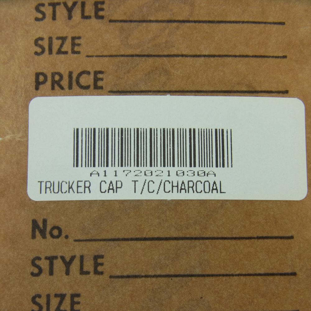 TENDERLOIN テンダーロイン TRUCKER CAP T/C トラッカー キャップ 帽子 日本製 チャコール系 グレー系【中古】