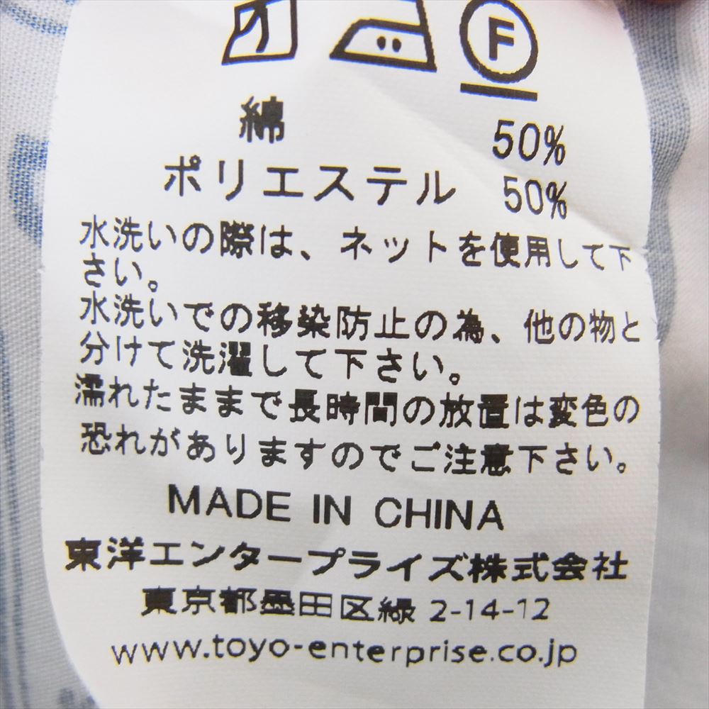 CHESWICK チェスウィック FLAG PRINT B.D.S S SHIRT フラッグペイント ボタンダウン 総柄 半袖 シャツ ブルー系 S【中古】