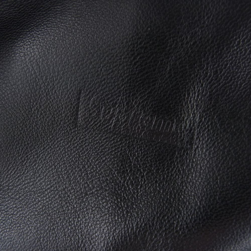 Supreme シュプリーム 21AW Schott Shearling Collar Leather Jacket 中綿 レザー ジャケット ブラック系 L【中古】