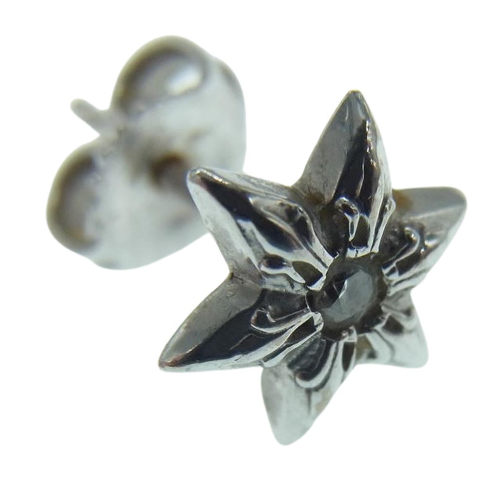 CHROME HEARTS クロムハーツ(原本無) 18KWG STAR DMND スター スタッド ピアス ダイヤ【中古】