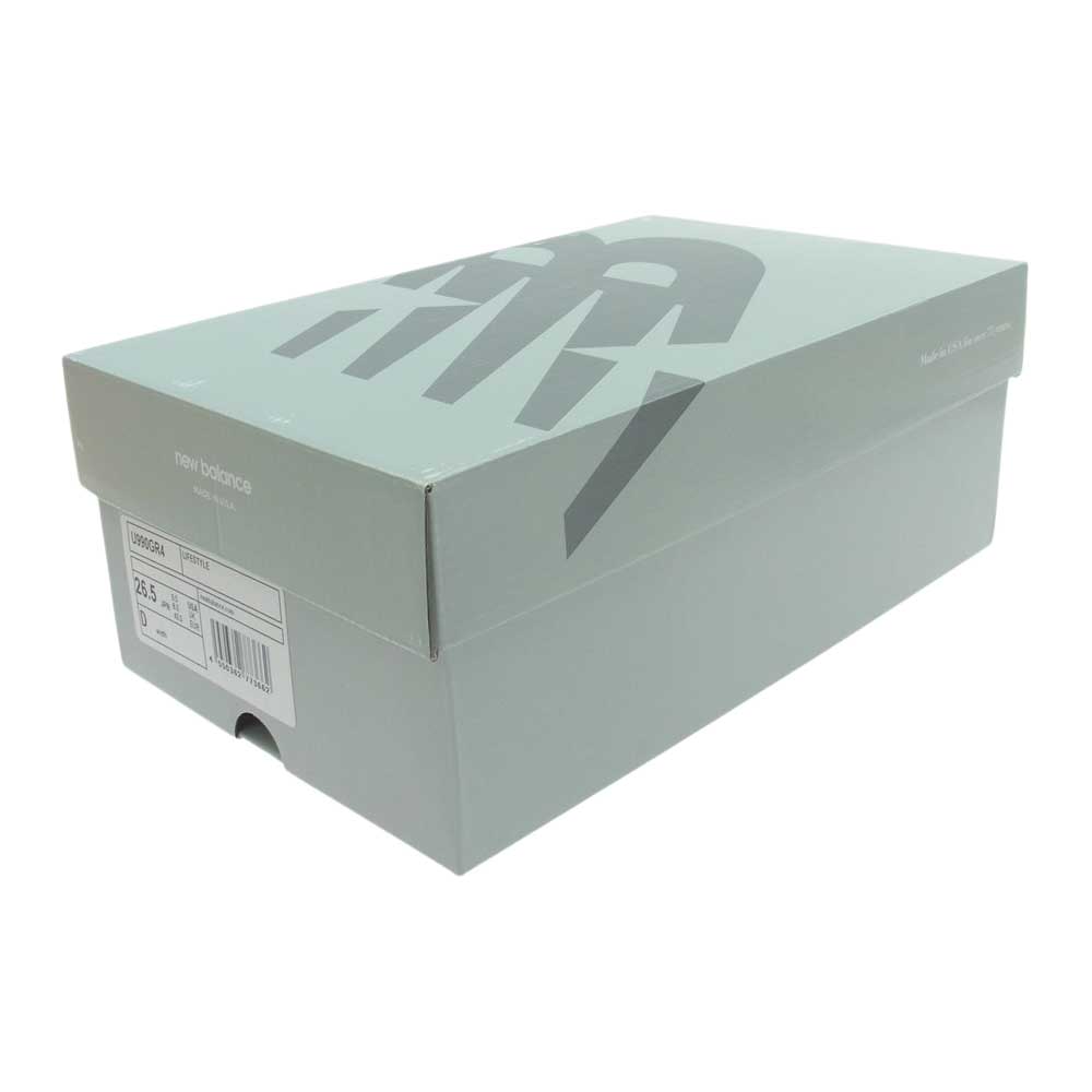 NEW BALANCE ニューバランス U990GR4 USA製 990V4 スエード メッシュ ローカット スニーカー グレー系 26.5cm【極上美品】【中古】