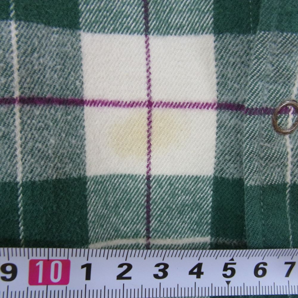 SOPHNET. ソフネット チェック ネル シャツ グリーン系 M【中古】