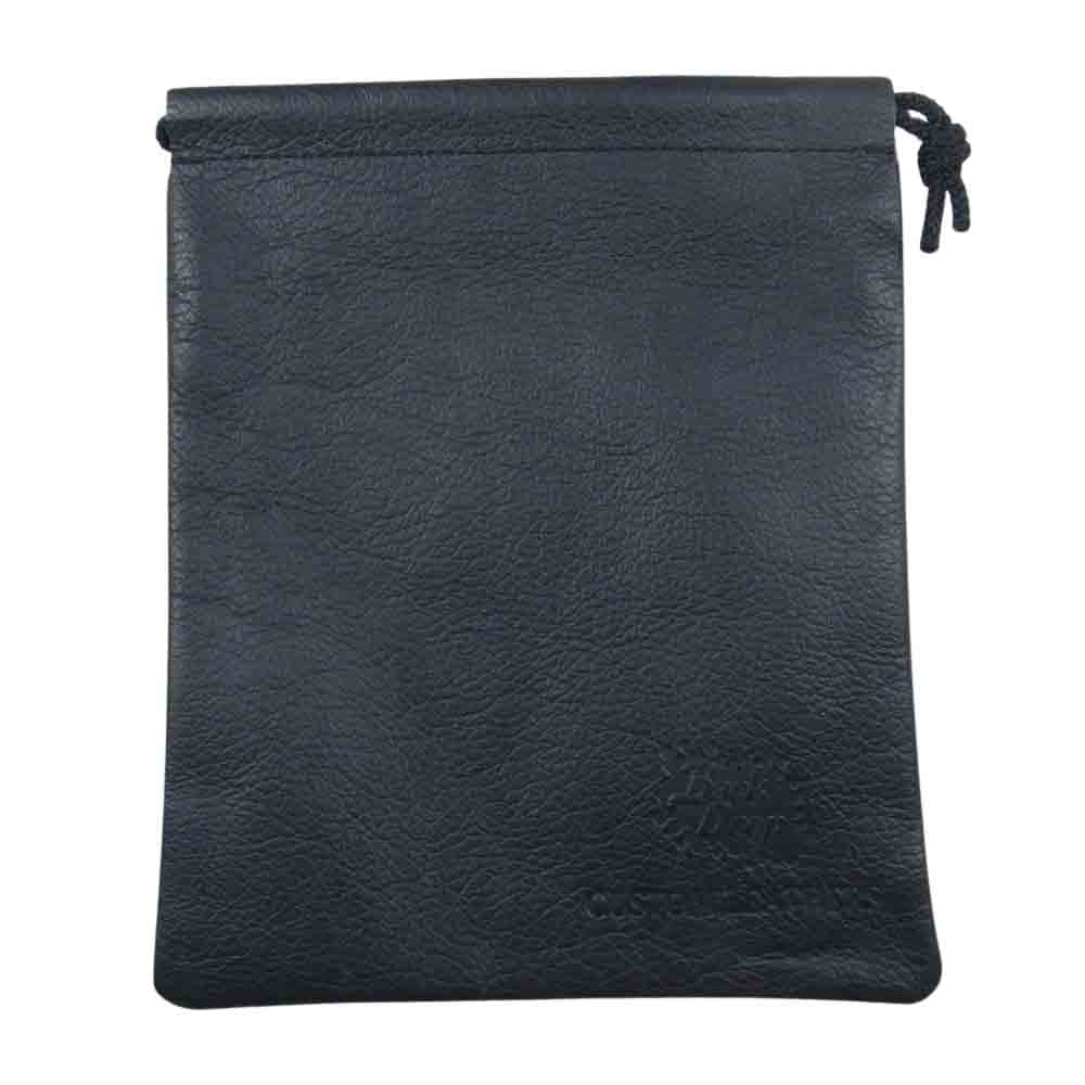 BACKDROP バックドロップ ダイヤキルト キルティング がま口 レザー 財布 ブラック系【中古】