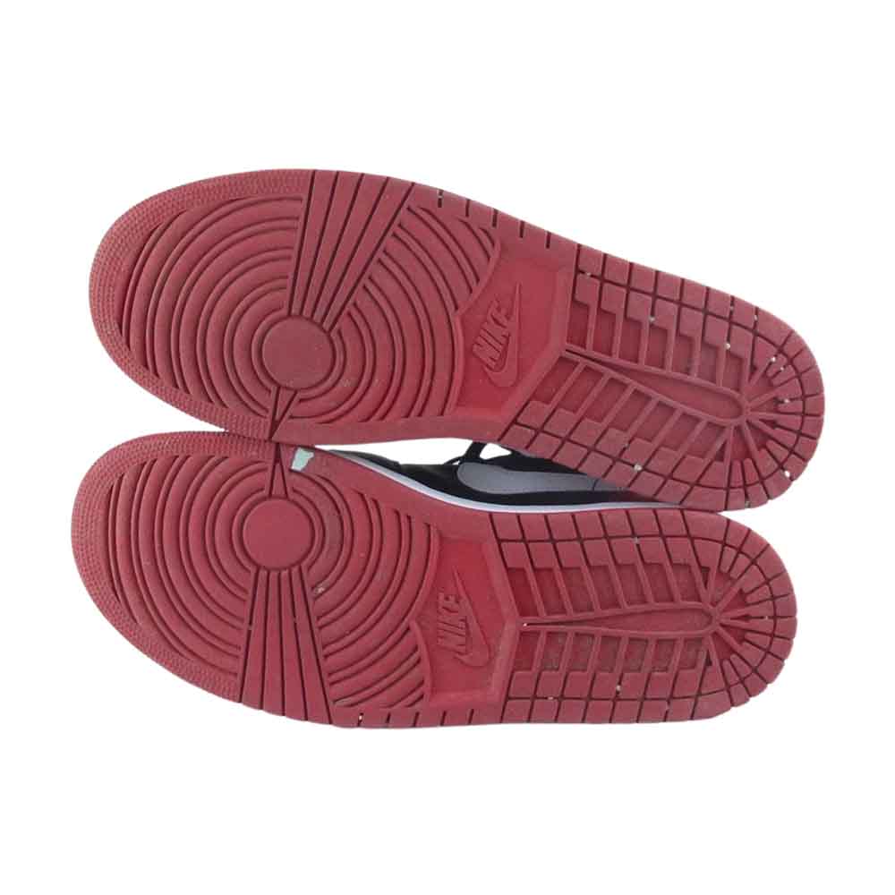 NIKE ナイキ 553558-066 Air Jordan 1 Low Bred エアジョーダン1 ロー ブレッド スニーカー ブラック系 28cm【中古】