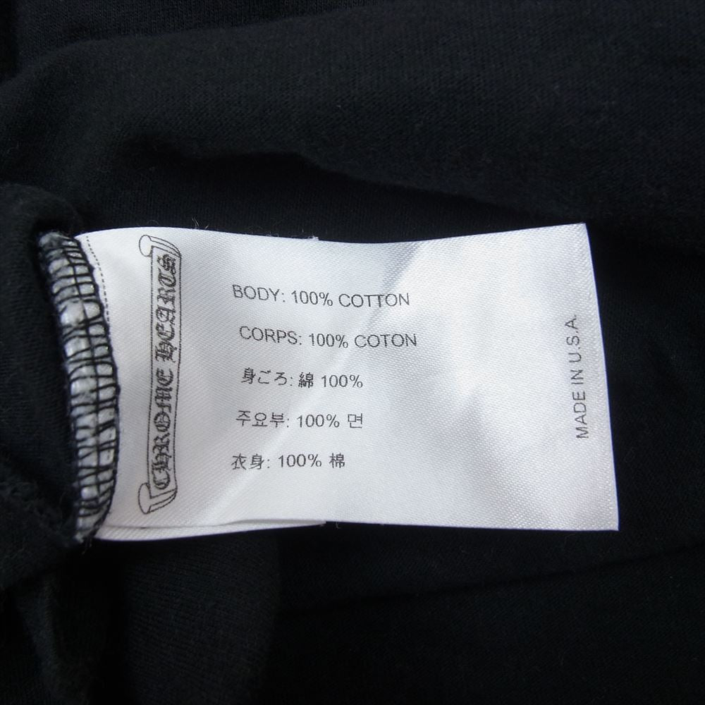CHROME HEARTS クロムハーツ(原本無) 2212-304-0070 arch logo TEE アーチロゴ スクロールラベル バックプリント Tシャツ 半袖 ブラック系 L【中古】
