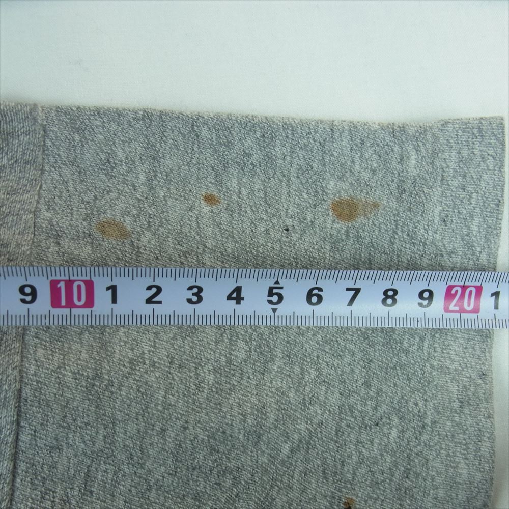 Champion チャンピオン 70s 80s バータグ中期 OBERLIN 半袖 Tシャツ コットン レーヨン アメリカ製 グレー系 L【中古】