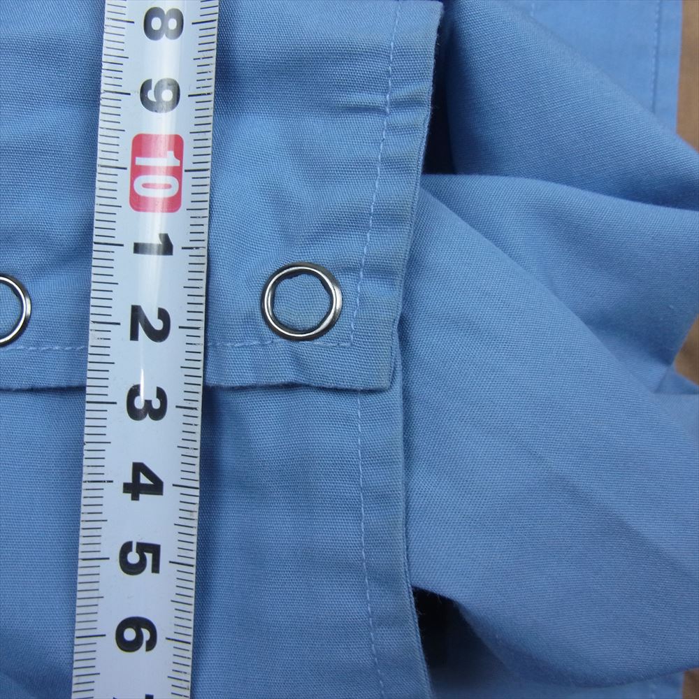 SUNSEA サンシー 18AW 18A24 Vincents Shirt ノーカラー バンドカラー 長袖 シャツ ブルー ブルー系 2【中古】