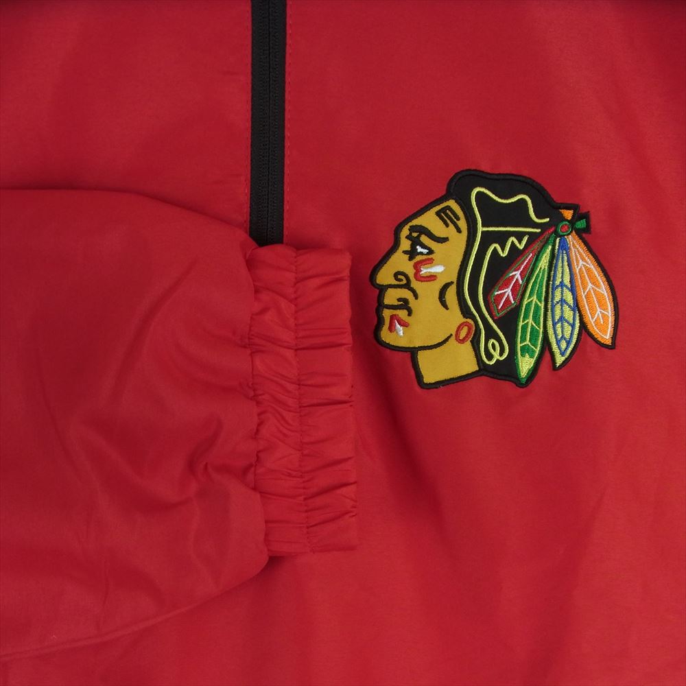 ジースリー NHL Chicago Blackhawks シカゴ ブラックホークス ハーフジップ ジャケット レッド系 L【中古】
