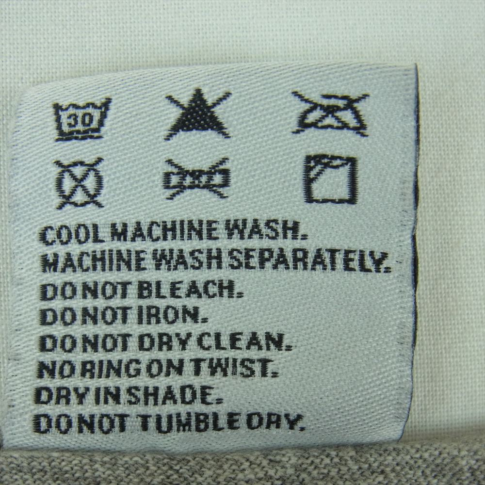 TMT ティーエムティー フラワー ロゴ プリント 半袖 Tシャツ コットン 日本製 グレー系 S【新古品】【未使用】【中古】