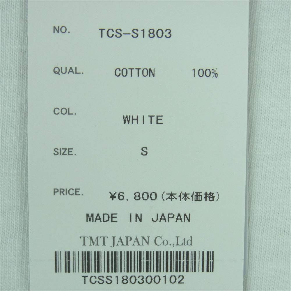 TMT ティーエムティー フラワー ロゴ プリント 半袖 Tシャツ 日本製 ホワイト系 S【新古品】【未使用】【中古】