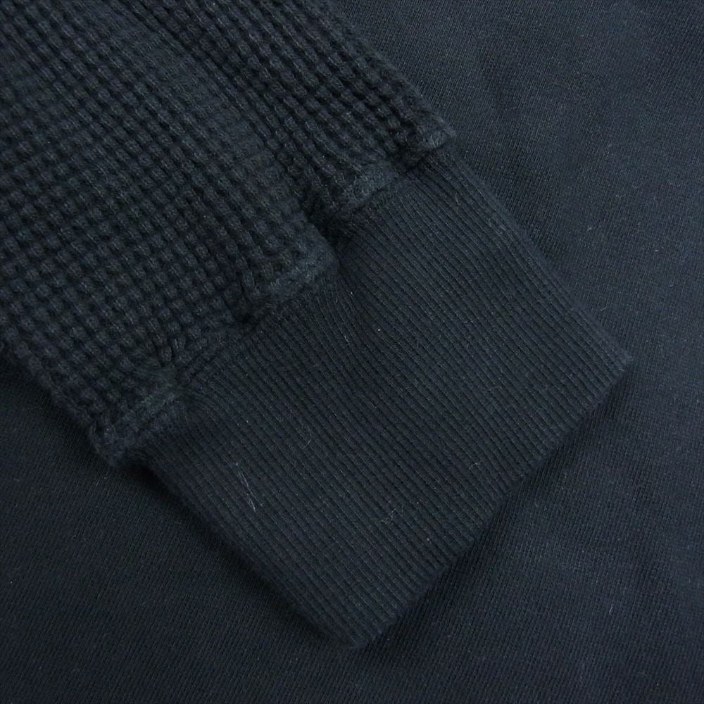 キャプテンズヘルム LAYERED HOODIE サーマル レイヤード プルオーバー パーカー ブラック系 L【中古】